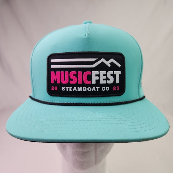 Hooey Music Fest Steamboat Co 2023 Snapback Hat Cap Bright Blue OSFA EUC - Picture 2 of 10